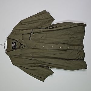 Harley Davidson XL green short sleeve button down shirt